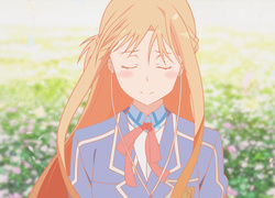 Dziewczyna, Słuchawki, Łąka, Manga, Anime