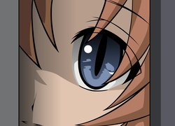 Dziewczyna, Twarz, Oko, Drzwi, Zamek, Manga, Anime