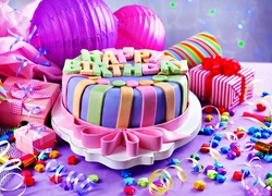Urodziny, Kolorowy tort