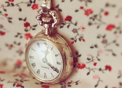 Zegarek, Czas, Tło, Kwiatki