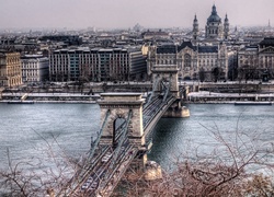 Węgry, Most, Łańcuchowy, Budapeszt, Rzeka, Dunaj