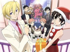 Ouran High School Host Club, ludzie, prezent, kieliszek