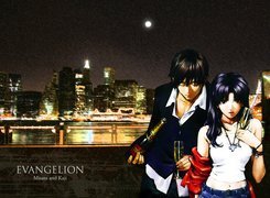 Neon Genesis Evangelion, miasto, szampan, para