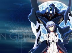 Neon Genesis Evangelion, kobieta, księżyc