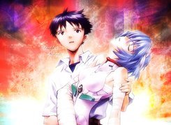 Neon Genesis Evangelion, para, kobieta, facet