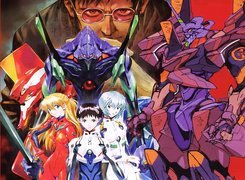 Neon Genesis Evangelion, ludzie, okulary