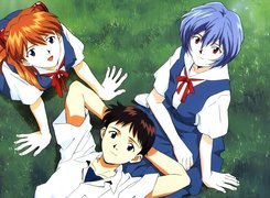 Neon Genesis Evangelion, ludzie, trawa