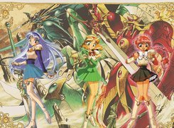 Magic Knight Rayearth, kobiety, miecze