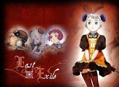 Last Exile, ludzie, napis, kobieta