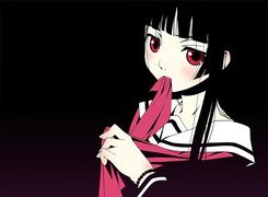 Jigoku Shoujo, oczy, kobieta, chusta