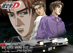 Initial D, ludzie, night, auto