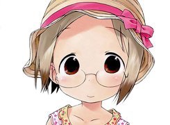 Ichigo Mashimaro, dziecko, okulary, kapelusz
