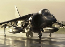 Hawker Siddeley Harrier, Deszcz, Lotnisko