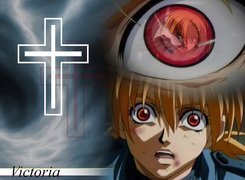 Hellsing, oko, twarz, krzyż