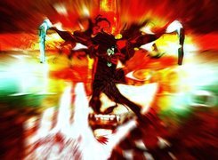 Hellsing, twarz, pistolety, facet