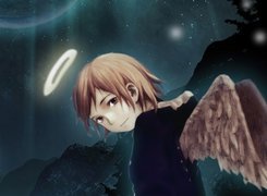 Haibane Renmei, aureola, anioł, postać