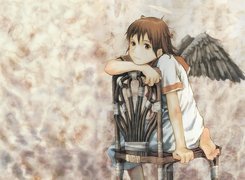 Haibane Renmei, krzesło, anioł