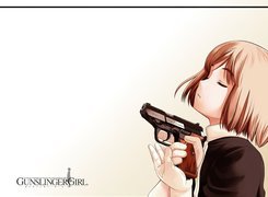 Gunslinger Girl, rękawiczki, kobieta, pistolet
