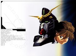 Gundam Wing, maska, twarz