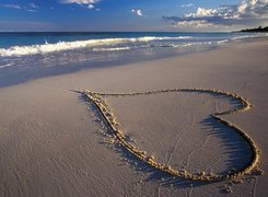Serce na Plaży, Walentynki, Morze