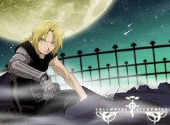 Full Metal Alchemist, księżyc, postać, ręka