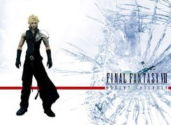 Ff 7 Advent Children, postać, szkło, napis