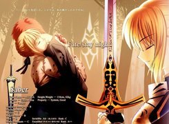miecz, Fate Stay Night, kobieta, ludzie