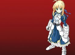 Fate Stay Night, dzieczyna, ubiór, zbroja