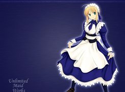 Fate Stay Night, kobieta, suknia, gosposia