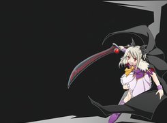 Fate Stay Night, dziewczyna, peleryna, miecz