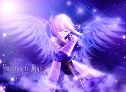 Fate Stay Night, kobieta, skrzydła, zbroja