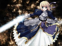 Fate Stay Night, kobieta, suknia, zbroja