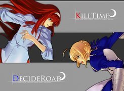 Fate Stay Night, dziewczyny, napisy