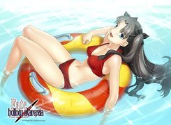 logo, dziewczyna, ponton, koło ratunkowe, Fate Stay Night