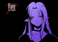 Fate Stay Night, malunek, postac, kontur, napis, logo, kobieta