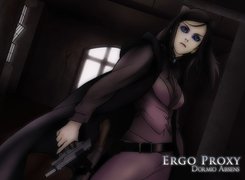 Ergo Proxy, pistolet, okna, loch, dziewczyna, płaszcz