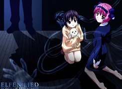 Elfen Lied, dzieci, cień, ręka, strach