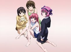 Elfen Lied, koleżanki, dziewczyny, spojrzenie