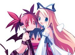 Disgaea, dziewczyny, oczy, włosy