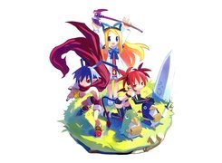 Disgaea, ludzie, pingwiny, tasak