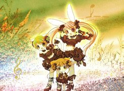 Digi Charat, dziewczyny, dziecko, muzyka, nuty