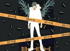 Death Note, chłopak, anioł, skrzydła, śmierć