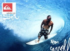 Quiksilver, fala, mężczyzna, surfer, bermudy, spodenki