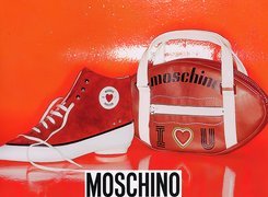 Moschino, torebka, but, czerwone