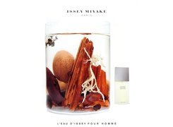 Issey Miyake, szklanka, przyprawy, flakon, perfumy