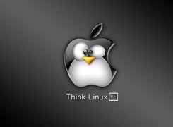 jabłko, Linux, pingwin, grafika