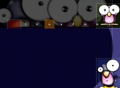 Linux, oko, pingwin, grafika