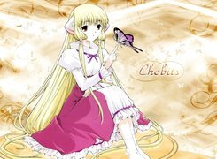 Chobits, kobieta, motyl, suknia