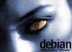 grafika, muszla, ślimak, zawijas, Linux Debian, oko, rzęsy