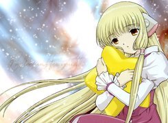 Chobits, dziewczyna, poduszka, włosy